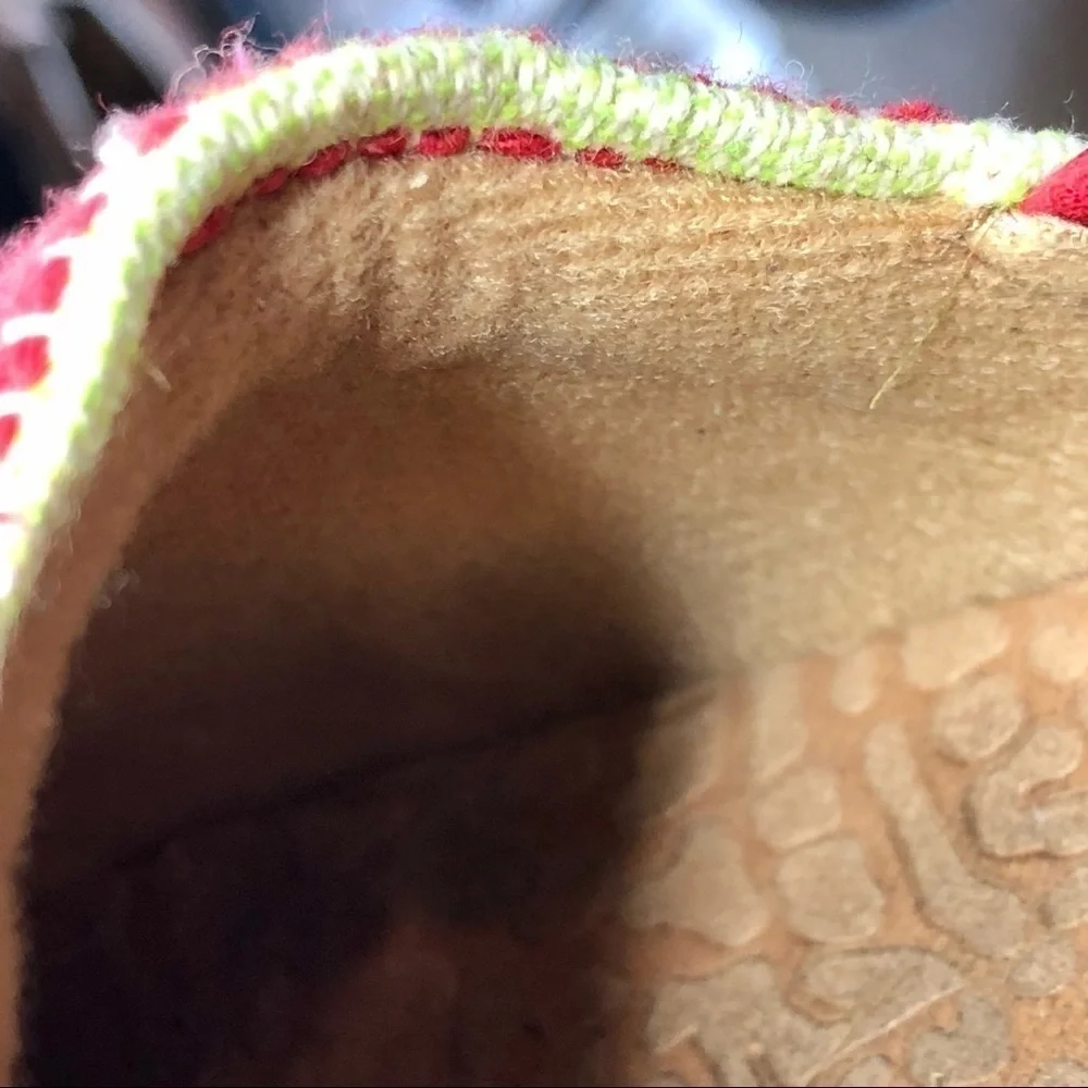 boc red geometric fabric espadrilles loafers 8